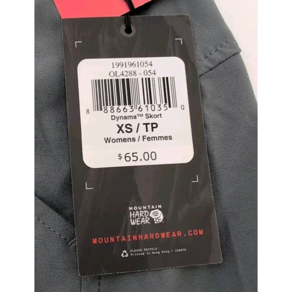New Mountain Hardwear Dynama Skort Women's XS OL4288-054‎ Light Storm Grey Skirt - Picture 3 of 3